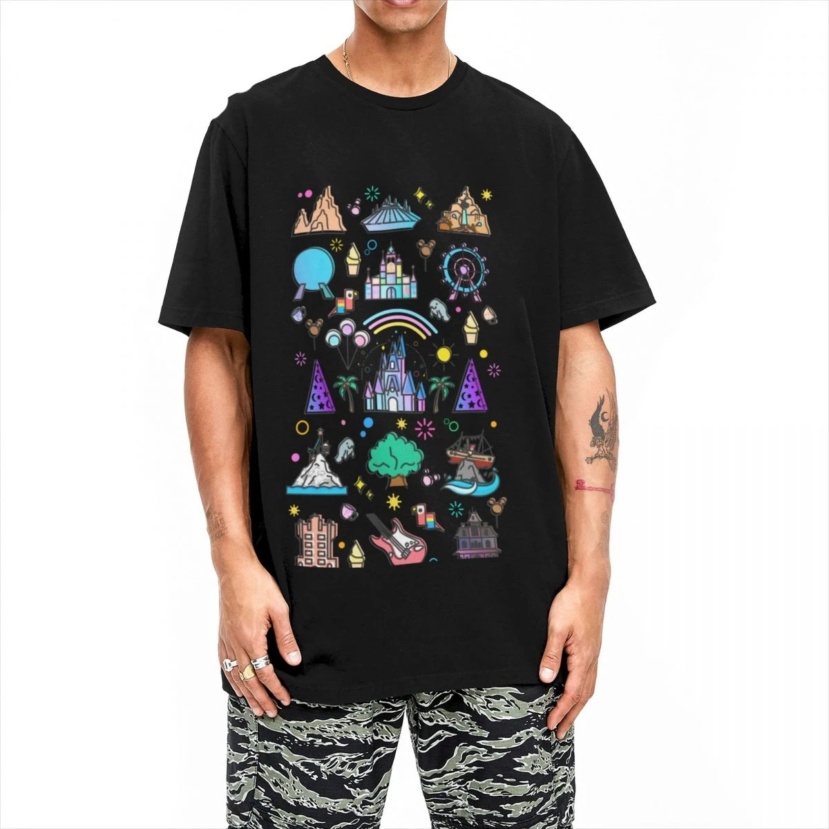 Happiest Place On Earth Collection Haunted Mansion T-Shirts for Men Women Pure Cotton T Shirts Short Sleeve Tees Summer Clothes