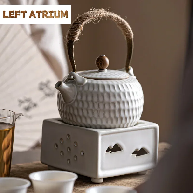 

Japanese Candle Tea Electric Ceramic Water Boiling Kettle Tea Making Device Heat-Resistant Loop-Handled Teapot Tea Kettle