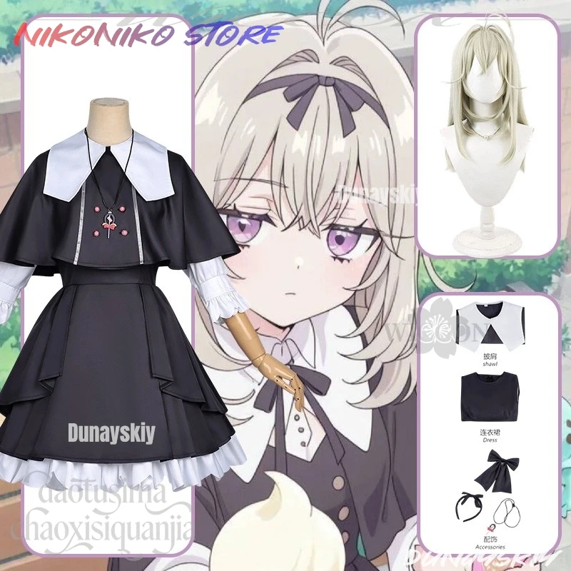 anime-star-detecticeee-precure-costume-de-cosplay-moria-ruruka-robe-uniforme-noire-kawaii-jk-perruques-gothiques-lolita-couvre-chef-pour-halloween