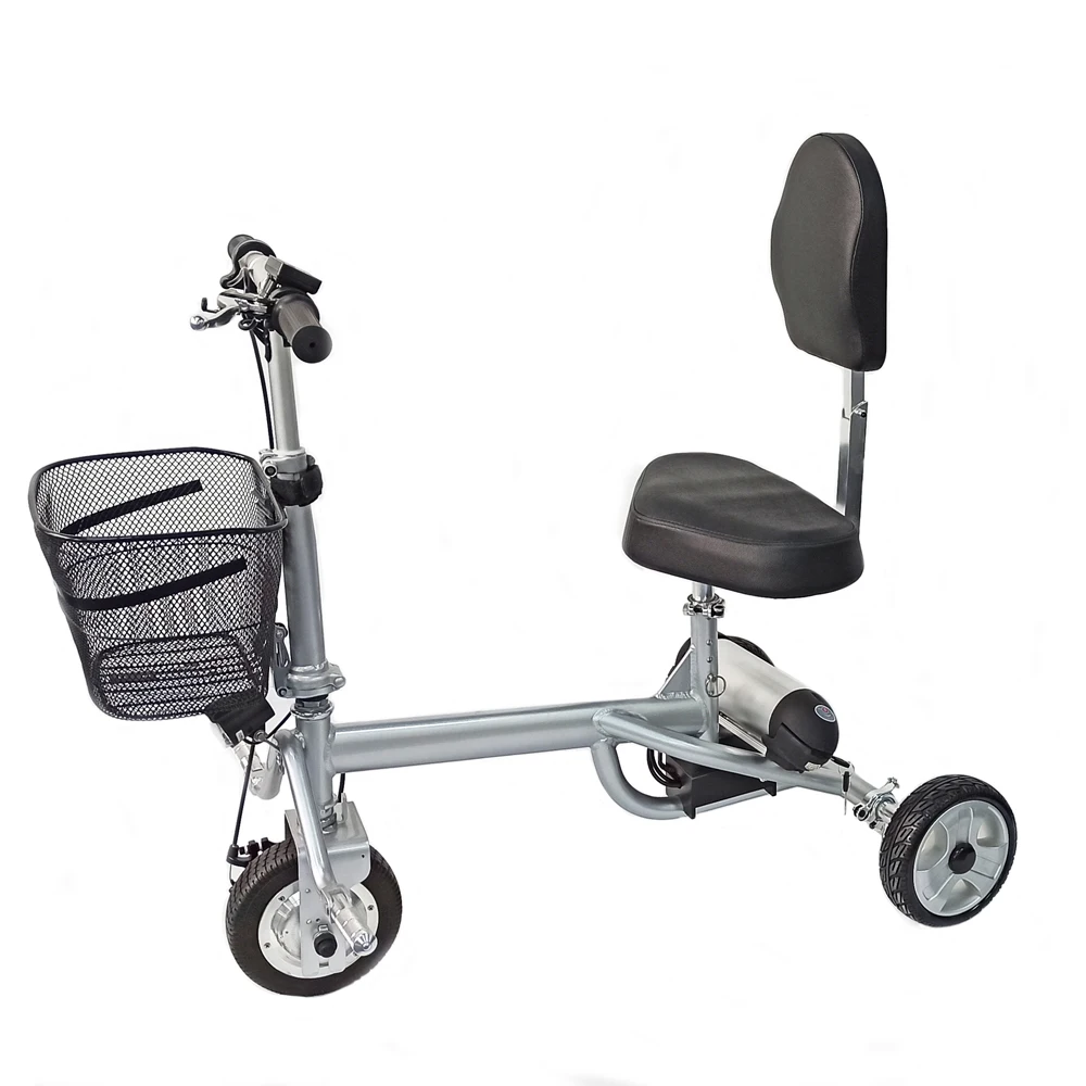 

Small compact folding lightweight mobility travel scooters height adjustable with 350lb heavy capacity for car boot