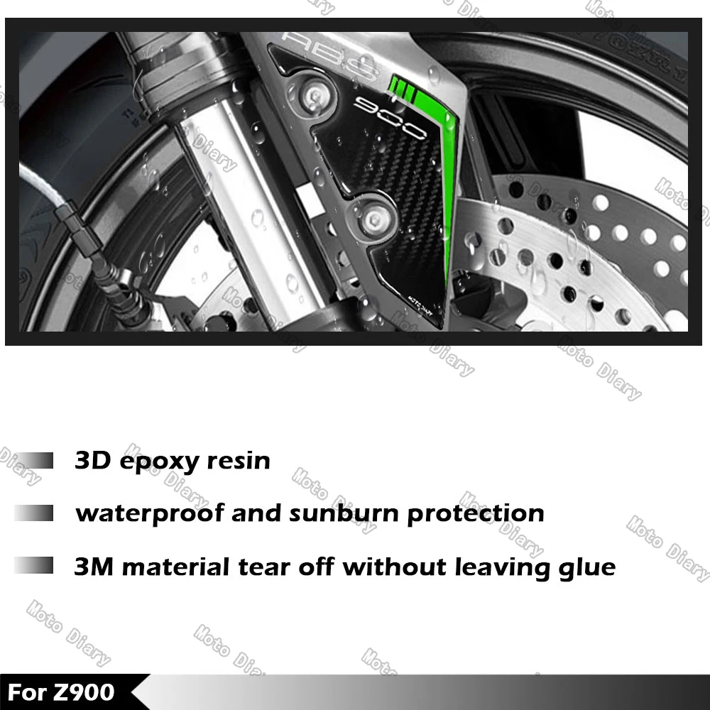 3D Motorcycle Fender Sticker Front Fender Decals Accessories For Z900 Z 900 2021-2025