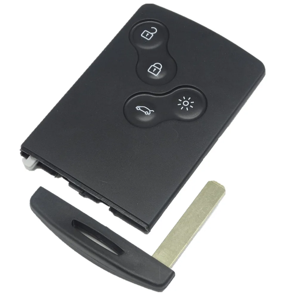 

4 Buttons Original Car Key Shell Accsesories For Renault Laguna Koleos Megane Remote Smart Card Case WIth Small Blade 10pcs/Lot