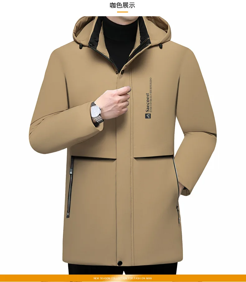 Winter New Arrival Middle Aged Men High Grade Thick Warm Down Cotton Coat Father Style Male Casual Business Outerwear For Daily