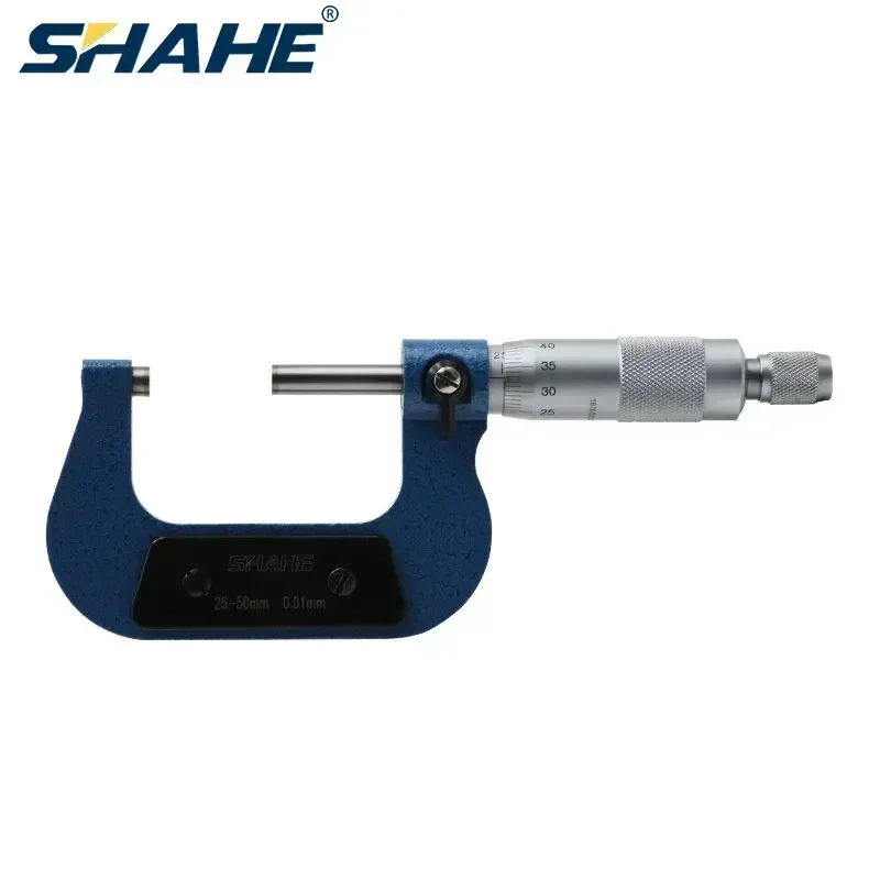 Shahe 0.01mm 25-50mm Outside Micrometer Micrometre Measuring Device Mechanical Gauges Micrometer Precision Tools