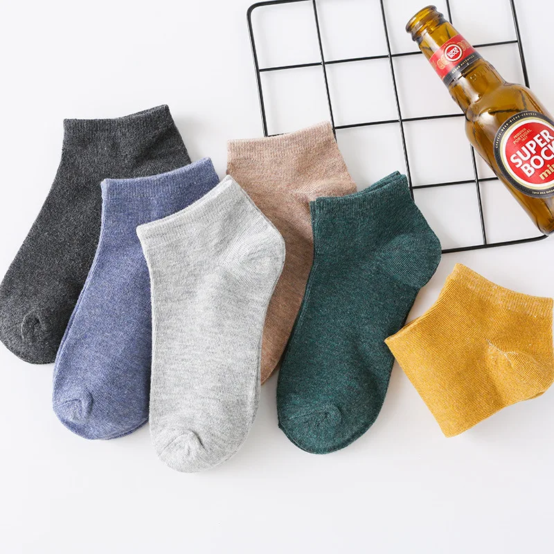 10 Pairs Men Socks Breathable High Quality Casual Ankle Sock Sweat-absorbing Simple Comfortable Short Sox Fashion Male Sokken