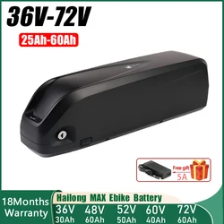 Hailong 72v E Bike Akku 50ah 52v Electric Bicycle ncr18650b 36v 48v 60v Ebike 300-3000w Motor 20 30 35 40ah 60ah Lithium Battery