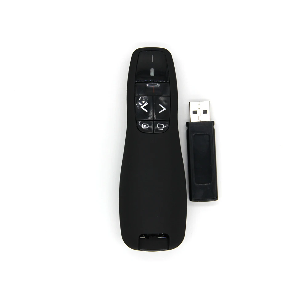 R400 2.4Ghz USB Receiver Wireless Presenter Red Laser Pointer Case PPT Remote Control for Powerpoint Presentation