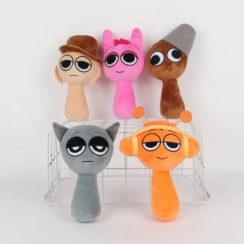 25cm sprunki robô de pelúcia nigger periférico macio pelúcia bonito plushies boneca animal travesseiro decoração para casa presente natal brinquedos do miúdo