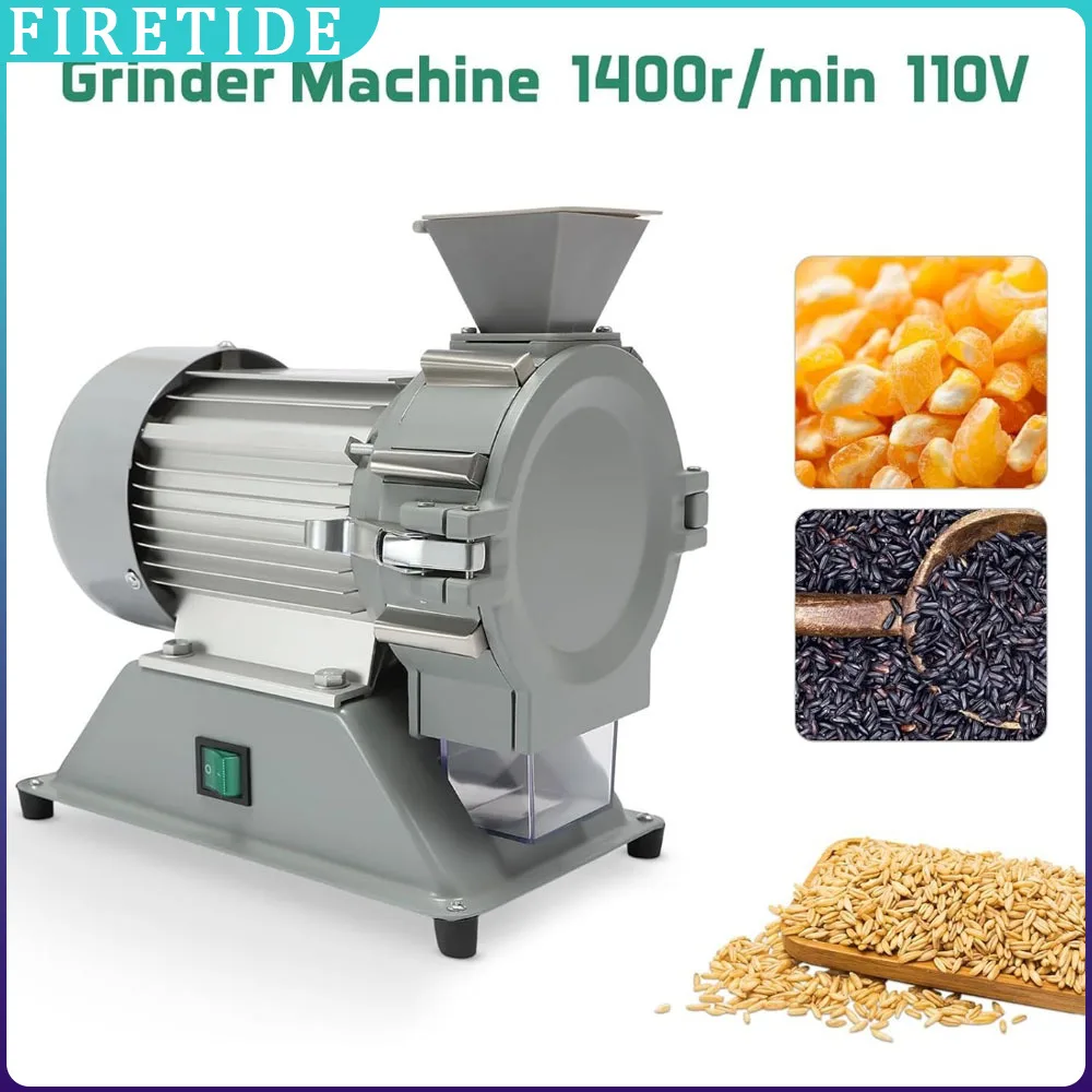 50G Electric Micro Plant Grinding Machine, 1400R/Min Soil Pulverizer Crusher Spice Grinder  for Grains Spices Herbs Pepper FZ102