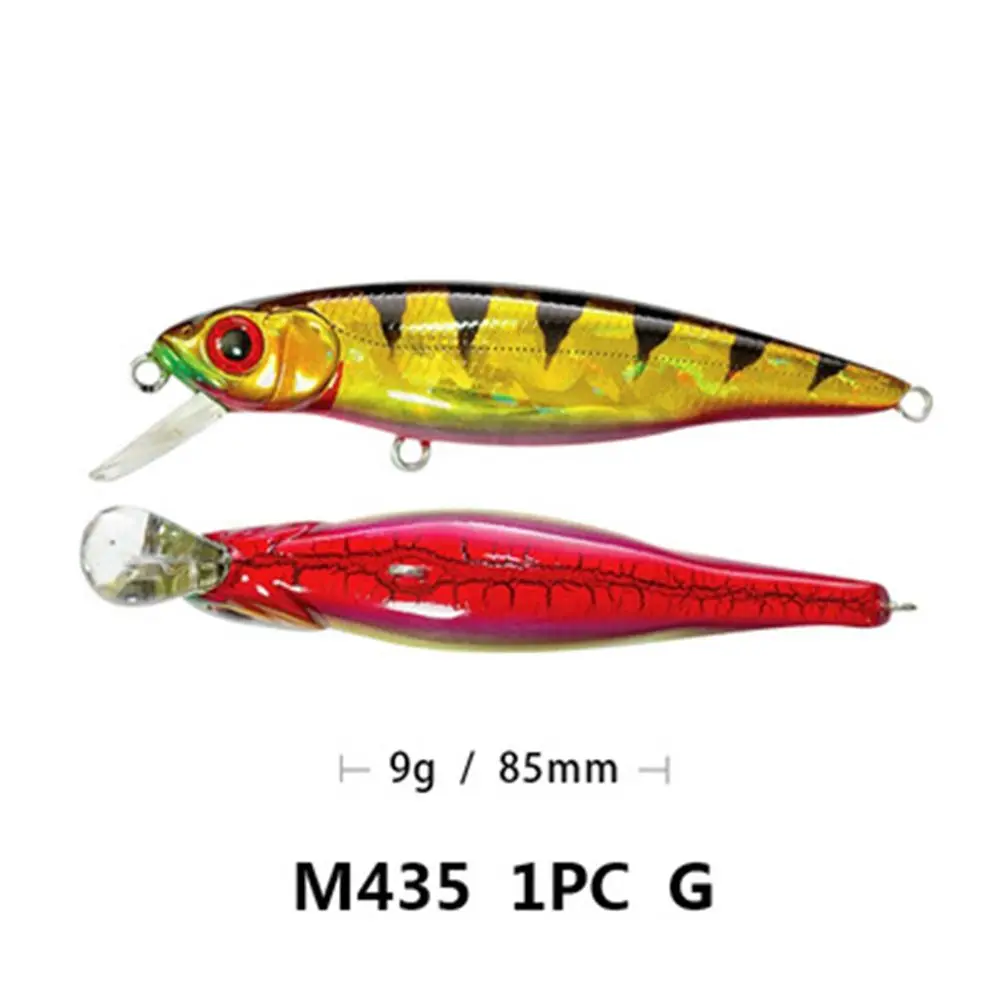 

Outdoor Striped bass Tackle Floating Minnow Baits Winter Fishing Minnow Lures Fish Hooks
