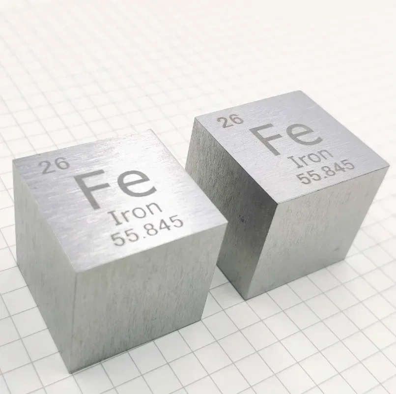 Iron Metal 1 Inch 25.4mm Density Cube 99.995% Pure for Element Collection