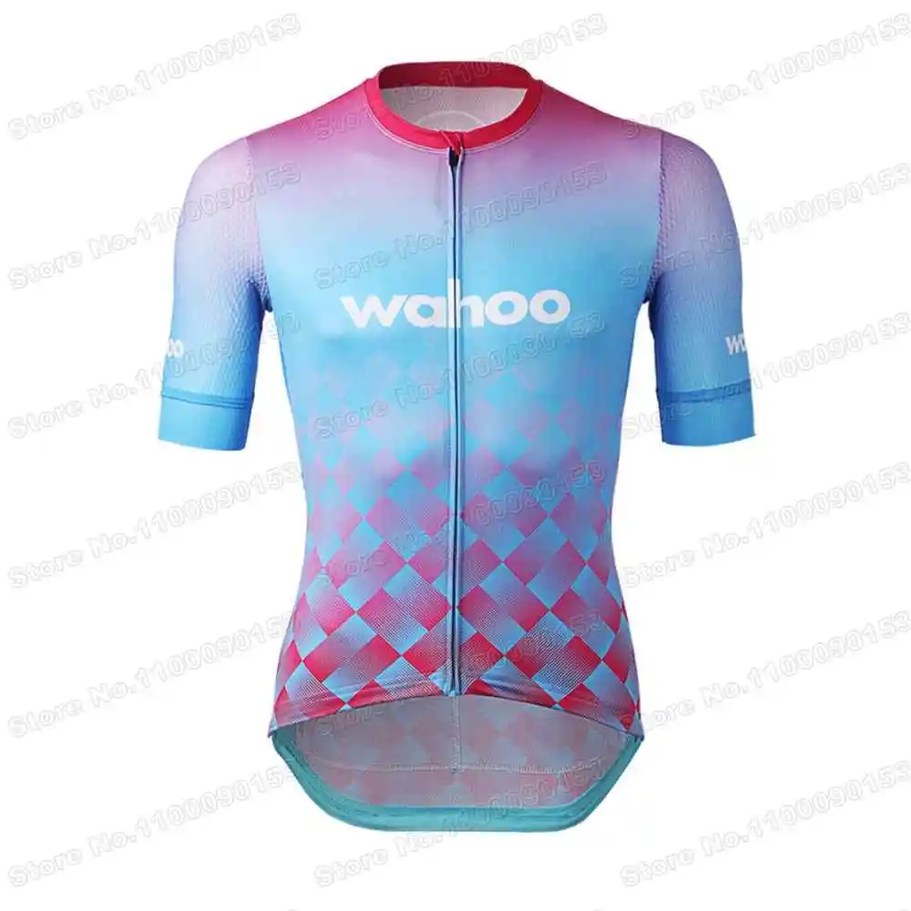 2022 Wahoo Cycling Jersey italia cuff laser cut sleeve Set Cycling Clothing Powerband Elastic Band Road Bike Suit Bicycle Pants