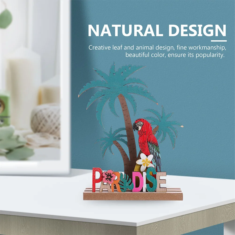 

2Pcs Wooden Decoration DIY Hawaiian Tropical Table Centerpiece Perfect for Luau Party Summer Beach Table Decor