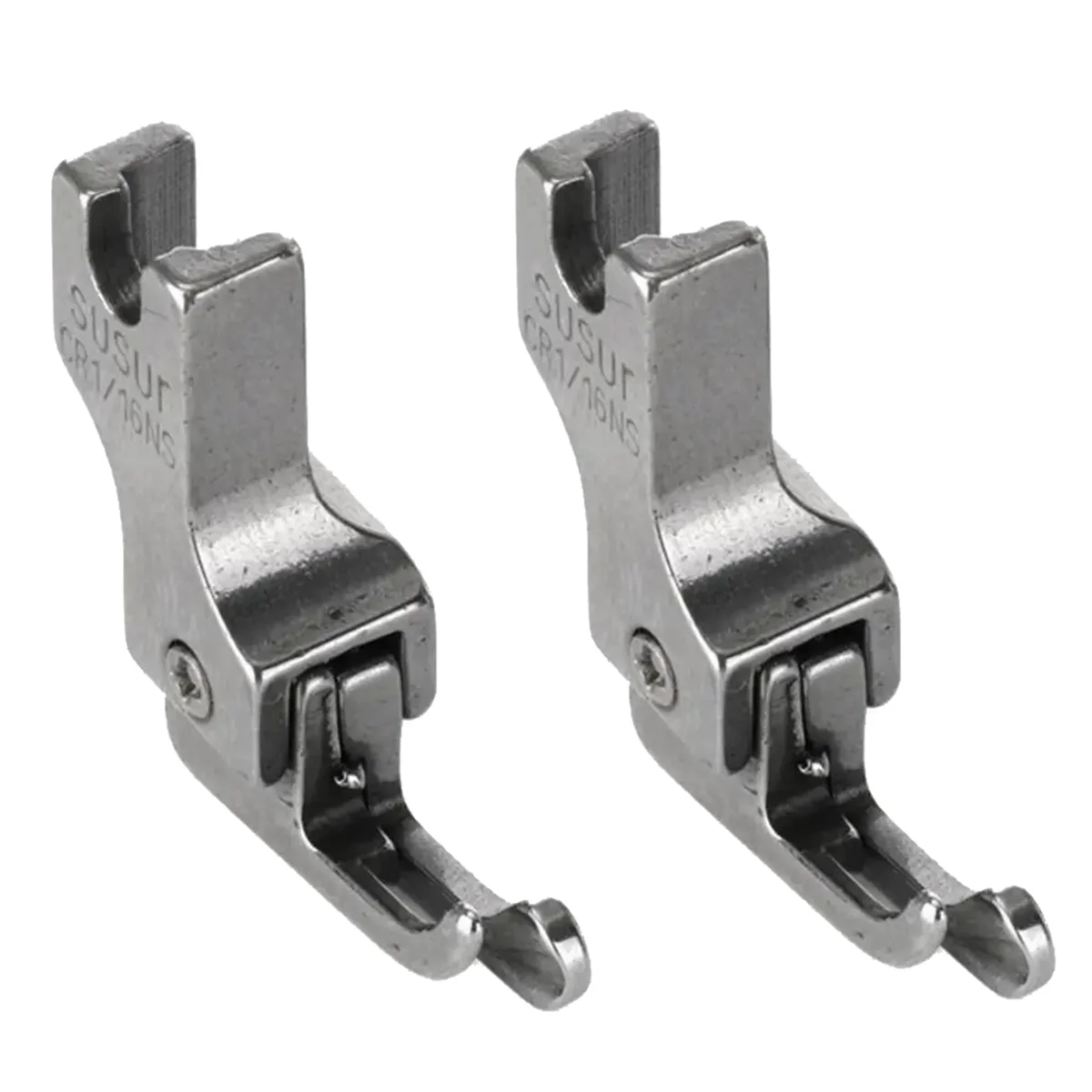 2Pcs Narrow Guide Presser Foot Industrial Lockstitch Sewing Machine Feet Zipper Universal Presser Feet,CR1/16NS(0.2)