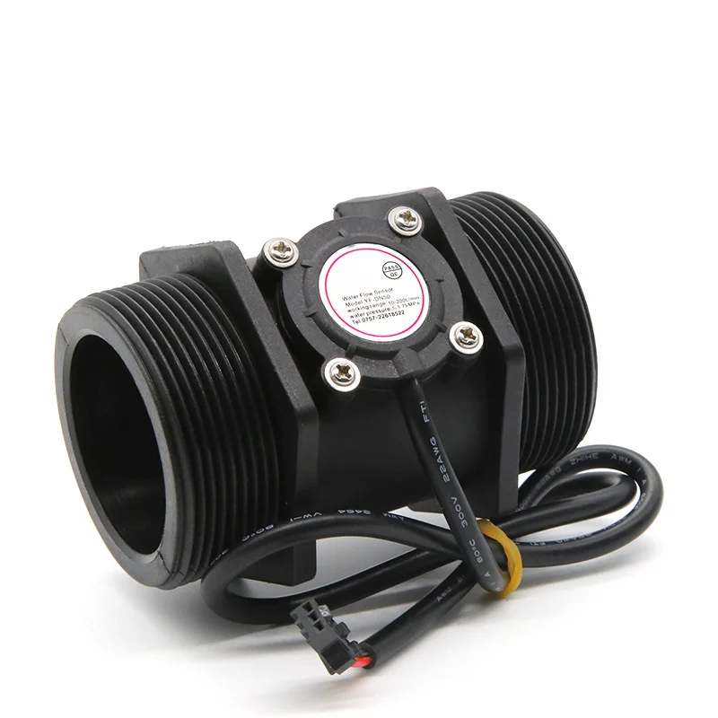 

High Accuracy 2" DN50 Turbine Flow Meter Sensor Switch Hall Effect 10~200L/min Flowmeter Fluid Meter Counter