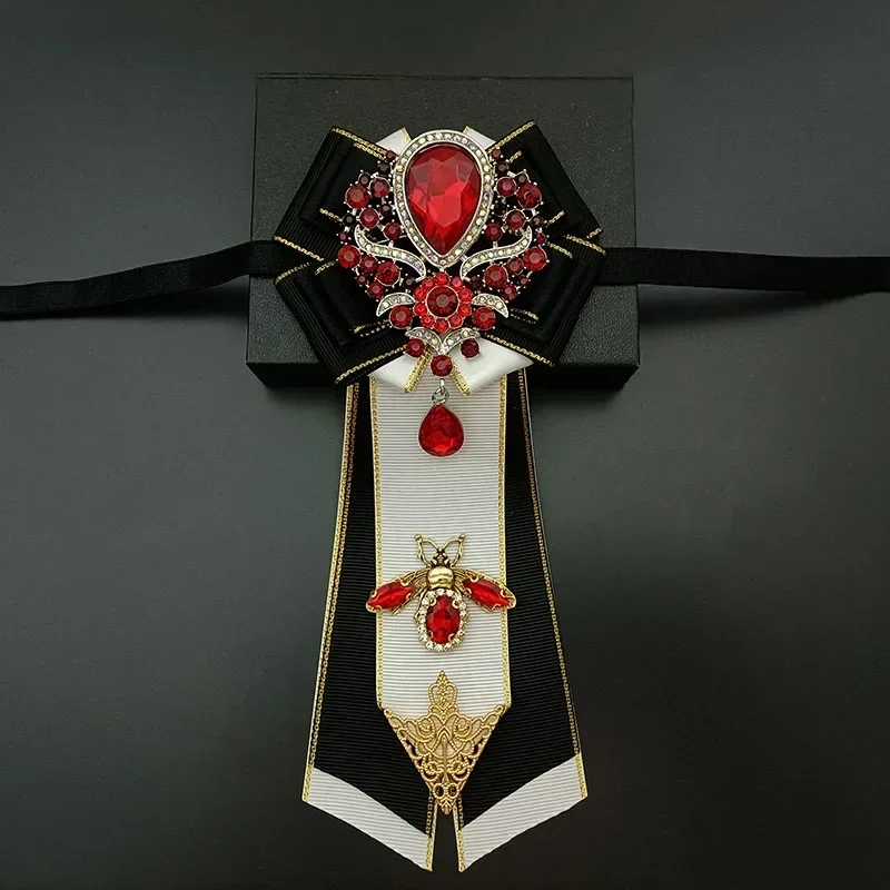 الرجال الزفاف ربطة القوس فيونكة الأعمال مأدبة مجموعة قميص الراقية الأزياء والمجوهرات هدية اليدوية التصميم الأصلي العلاقات الفاخرة حجر الراين