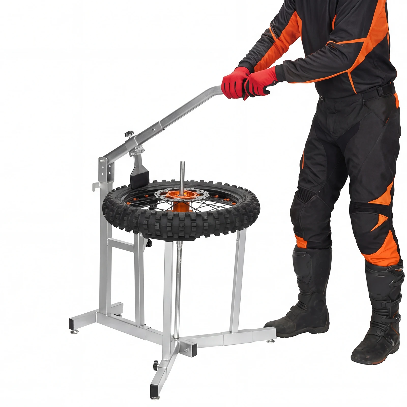 

Ручной станок для замены шин мотоциклов с колесами от 16 до 21 дюймов, стартовый набор для замены шин уличных мотоциклов для домашнего гаража, небольшой автомастерской