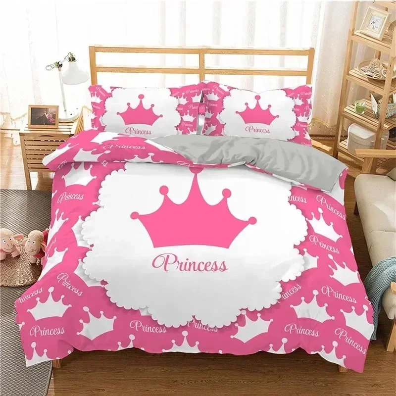

Top 3D Printed Lovely Pink Bedding Set Duvet Cover Bedroom Comforter Covers Single Twin King Size Quilt Cover Home Textile