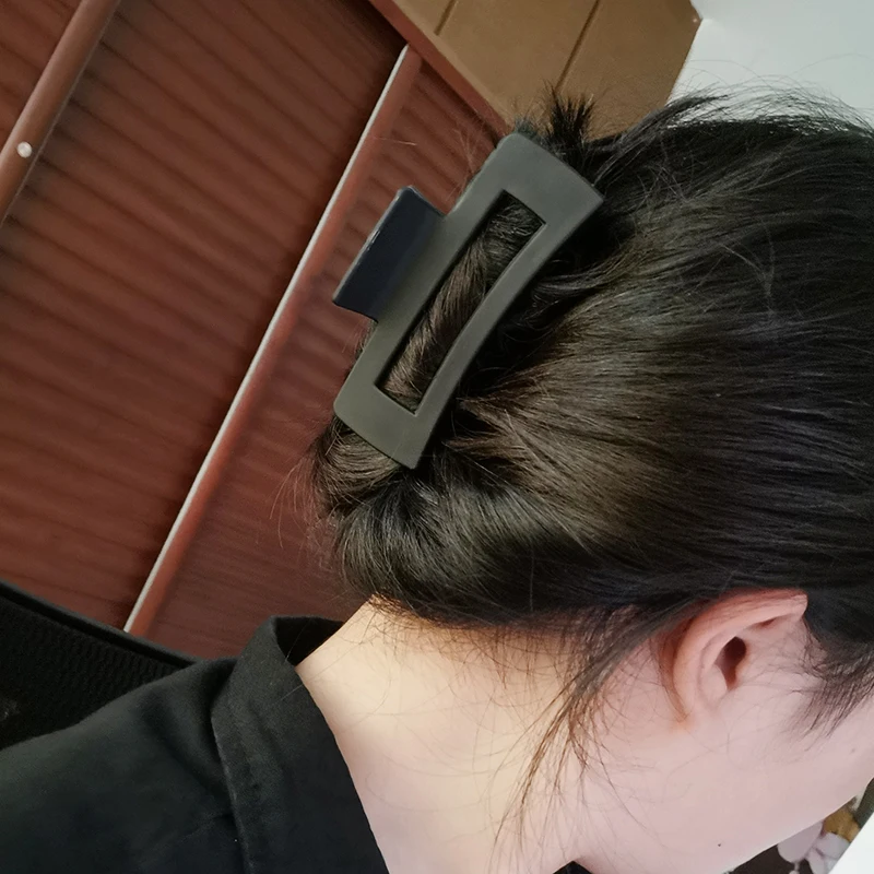 Mode Schwarz Große Haar Klaue Acryl Haarnadel Geometrie Haarspange Krabben Haar Clips Headwear Frauen Mädchen Haar Zubehör Styling