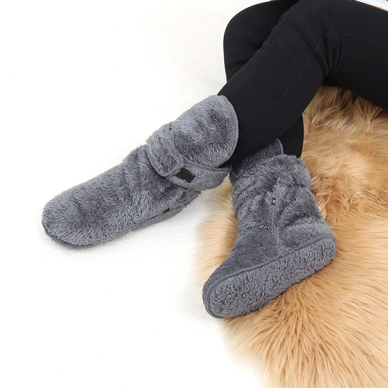 1 Pair Men Women Soft Fluffy Fur Long Bed Socks Fall Winter Ankle Protection Cold Floor Socks Home Warm Cozy Slippers Socks