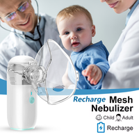 AiQUE Silent 3.7μm Nebulizer Mini Portable Medical Ultrasound Inhaler Breathing Runny Nose Mobile Steam Device