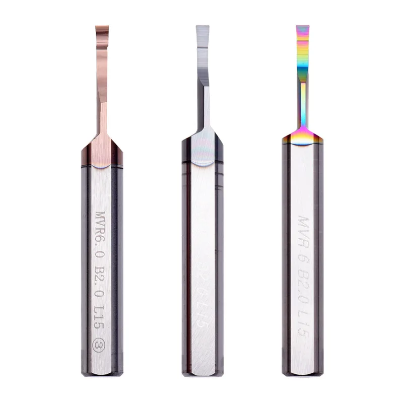 Solid Tungsten Carbide Coated MVR Small Hole End Mill - Integral Alloy Slotting Cutter for Small Bore Grooving