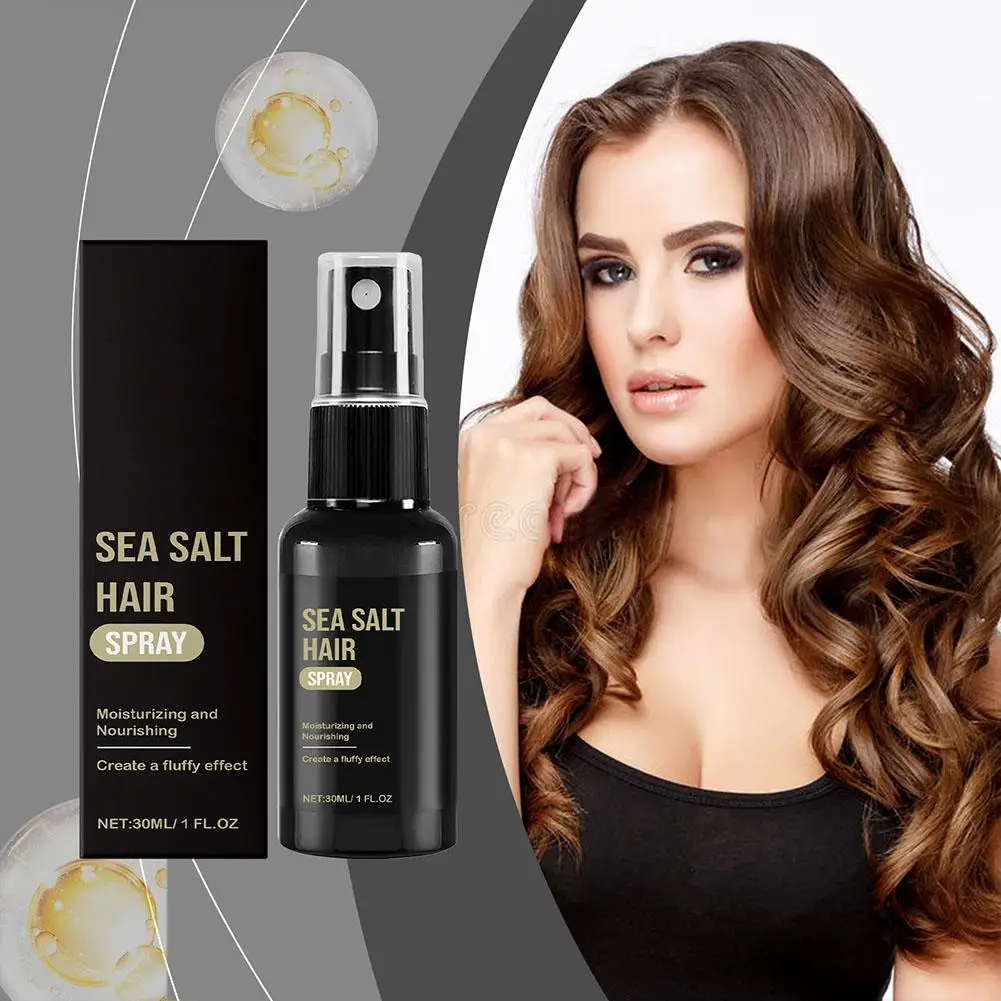 30ML Sea Salt Hair Styling Spray Improving Thickening Reducing Hair Non Volumizing Nourishin Fluffy Holding Greasy Sticky S O8Z4