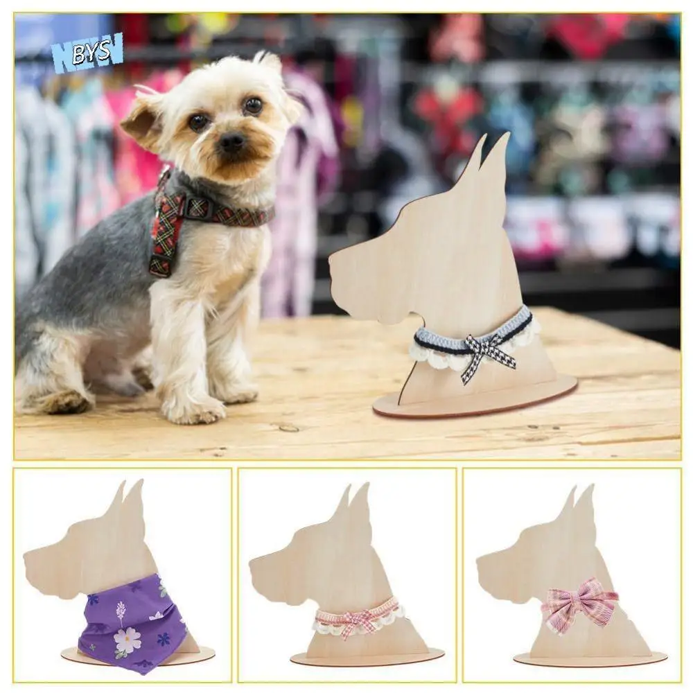 

DIY Dog Silhouette Display Stand Removable Easy To Assemble Wood Pet Bib Display Rack Decorative Photography Props
