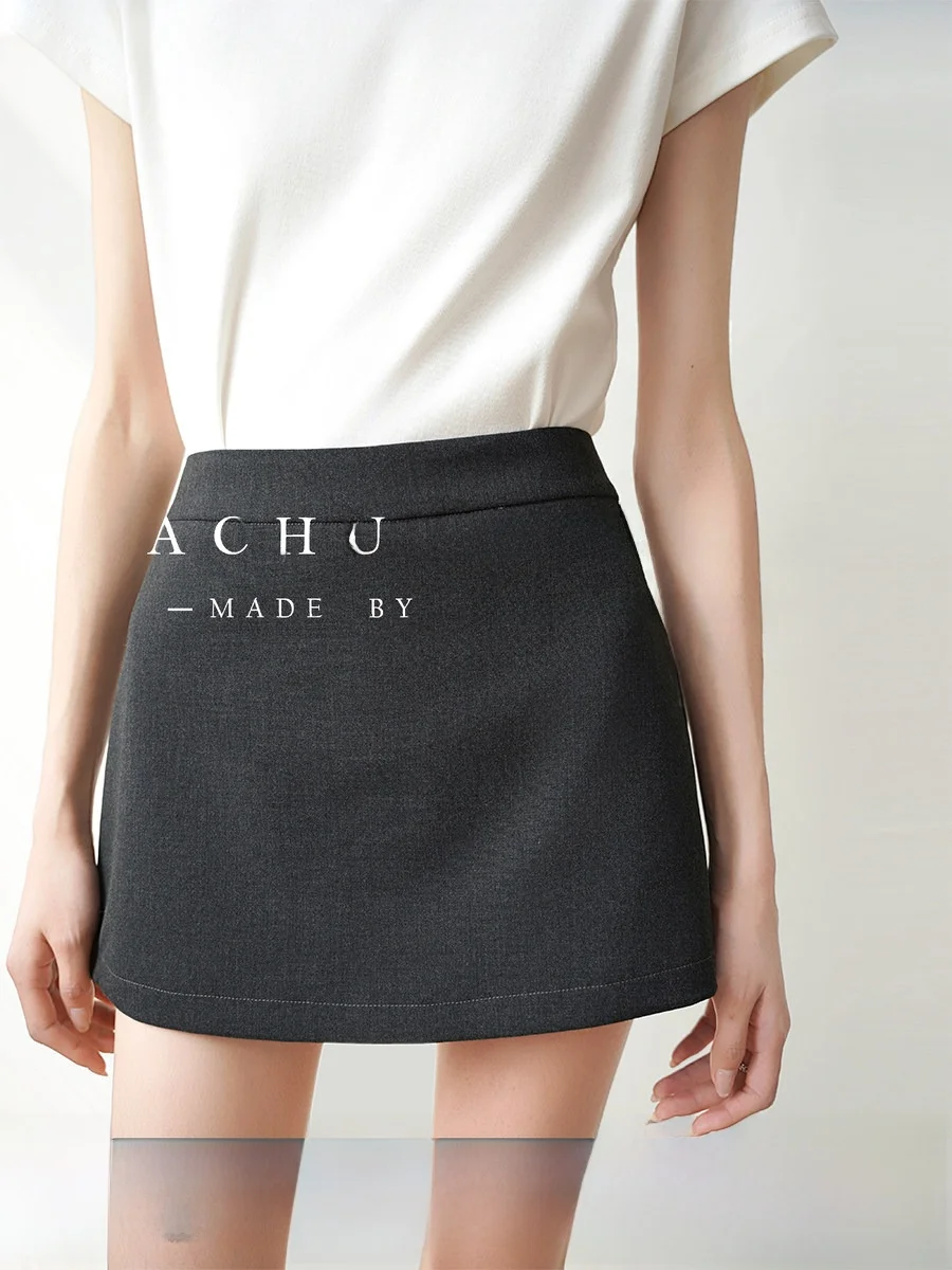 

Юбка-трапеция с высокой талией для женщин, удобная, стройнящая, летняя, средней длины, для офиса и повседневной носки