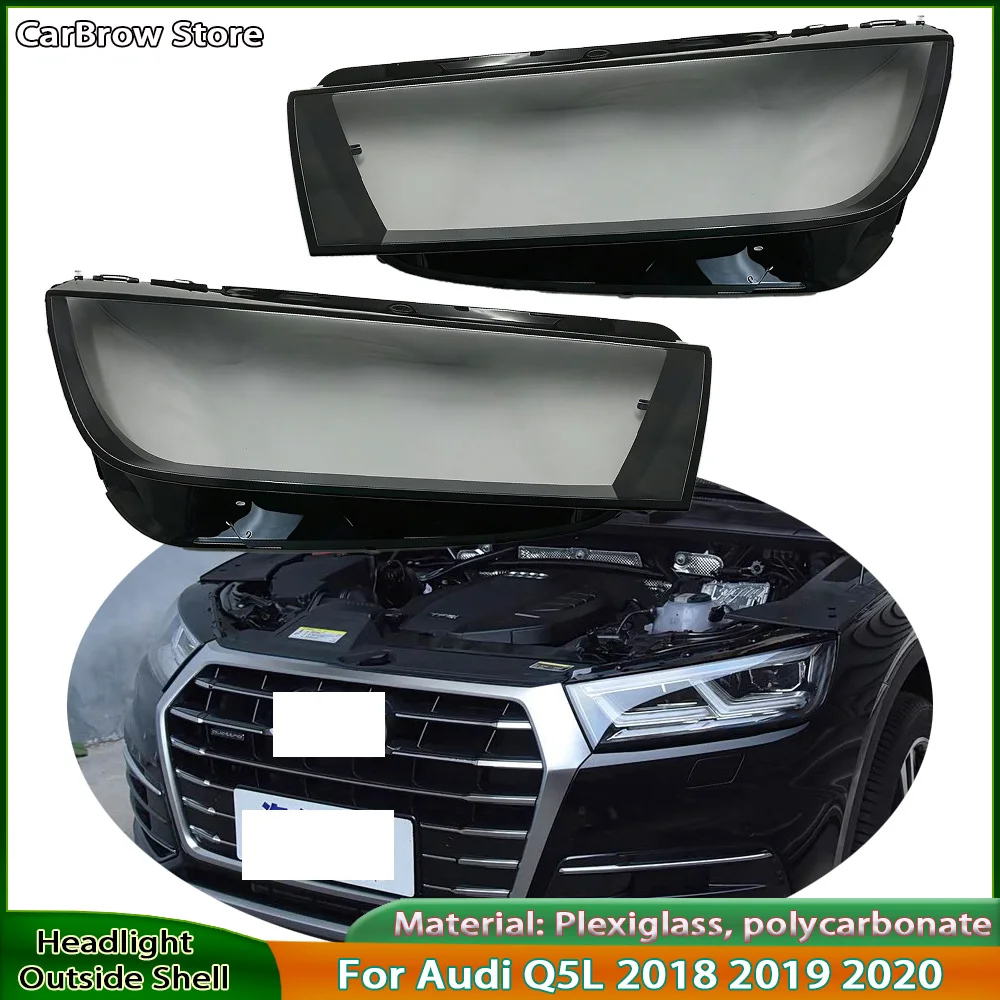 Automotive Headlight Assembly Housing For Audi Q5L 2018 2019 2020 Headlamp Bulb Lens Protector Shell Cover