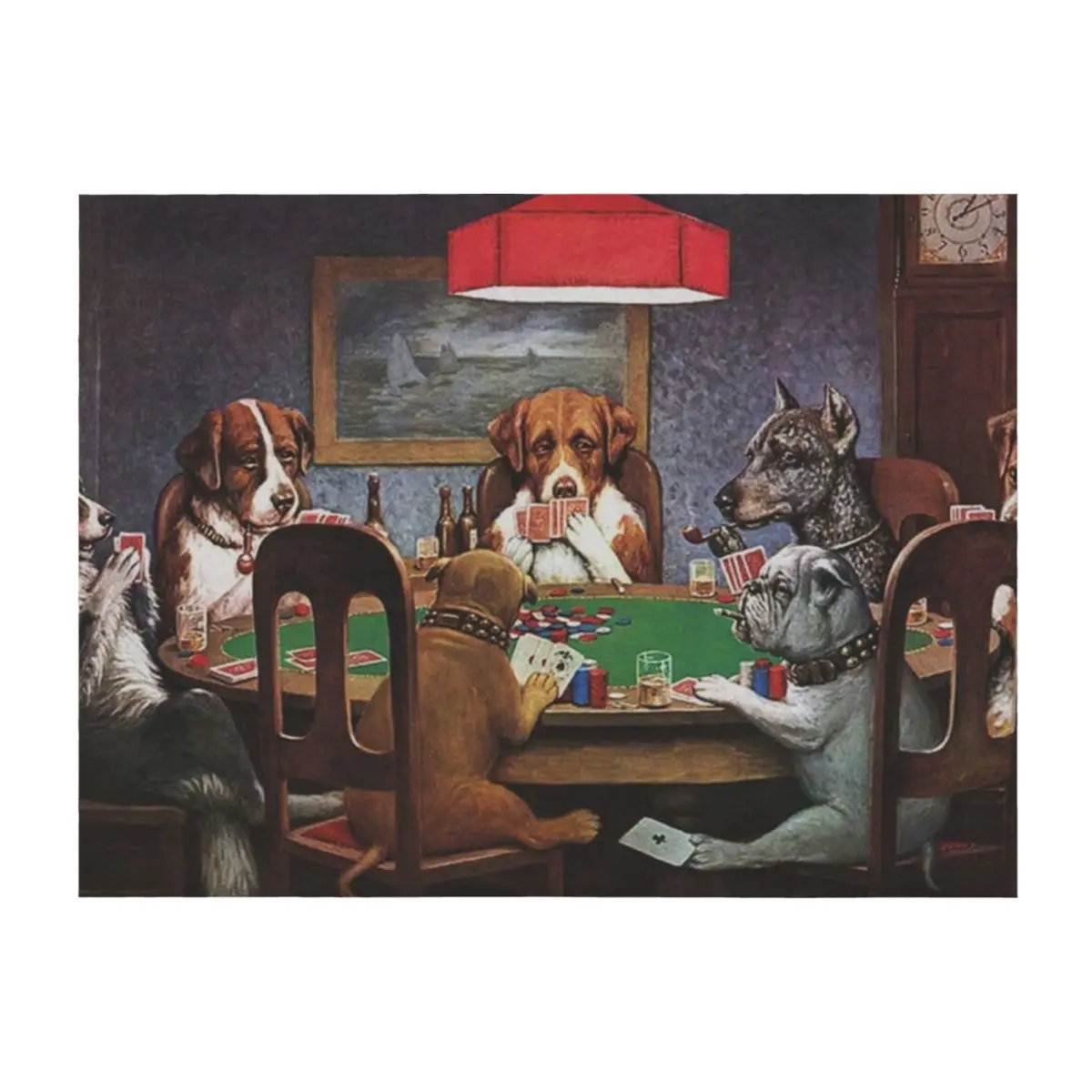 

Dogs Playing Poker: A Friend In Need (High Resolution), C.M. Coolidge Throw Blanket Designers Shaggy Summer Thermal Blankets