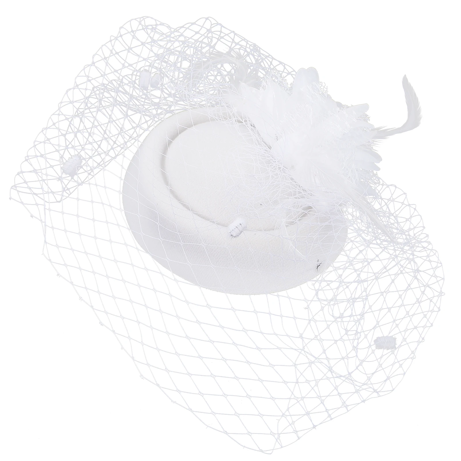

1pc Flower Hat Vintage Fascinator Bridesmaid Veil Elegant Women Pillbox Hat Wedding Headwear Tea Party Accessories