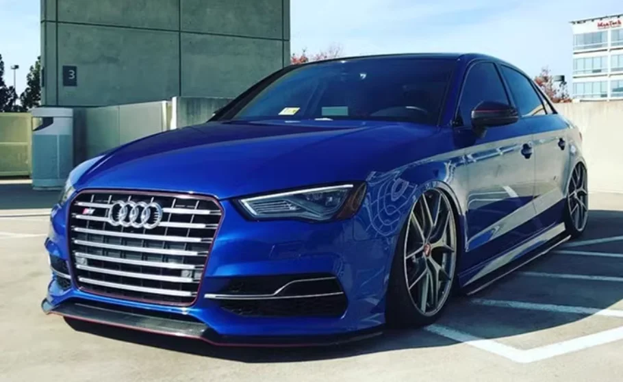 لأودي A3/S3 2014-2020 ReaI ألياف الكربون التنانير الجانبية مجموعة سبويلر