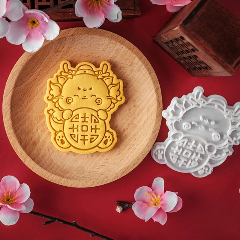 Stampi per biscotti Formine per biscotti a forma drago Materiale plastico Perfetto per dolcetti