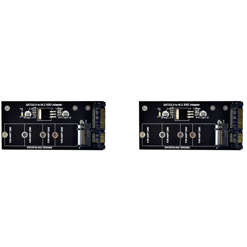 

Qy-2X M2 NGFF SSD To SATA 3.0 2.5&Rdquo, M.2 SSD Adapter Converter Riser Card For PC Laptop Add On Card Up To 6Gps
