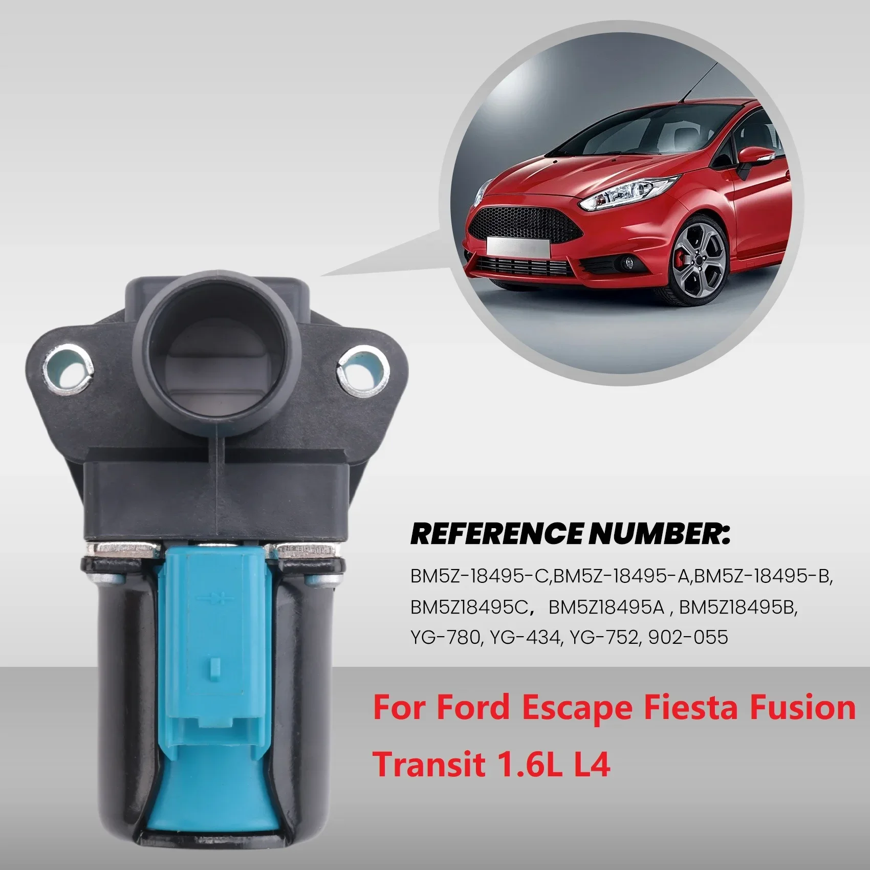 For Ford Escape Fiesta Fusion Transit 1.6L L4 BM5Z-18495-A Coolant Bypass Valve Heater Control Valve BM5G-18495-EA GV6Z-9P449-C