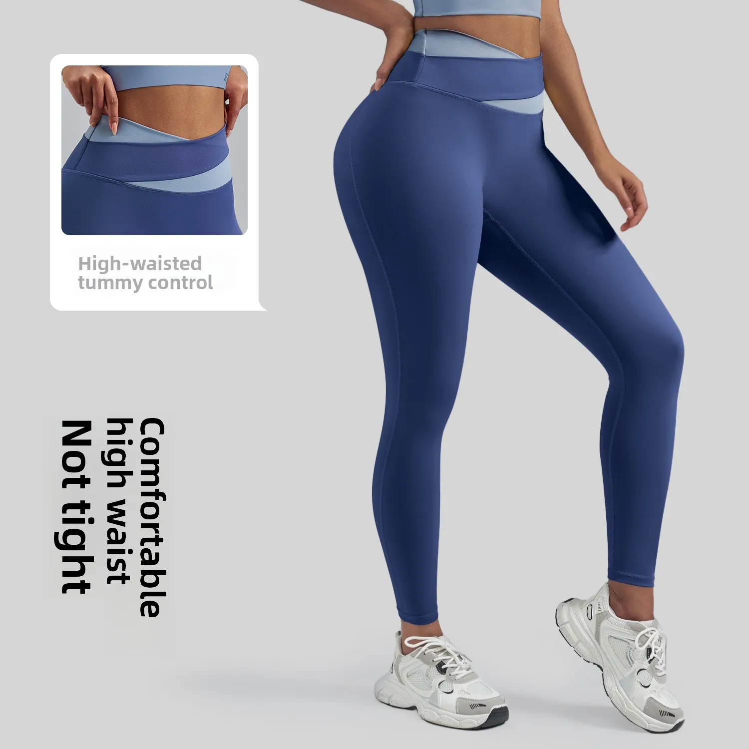Latest Model European And American Yoga Pants High Waist Hip Lift Shaping Fitness Running Sports Leggings Women