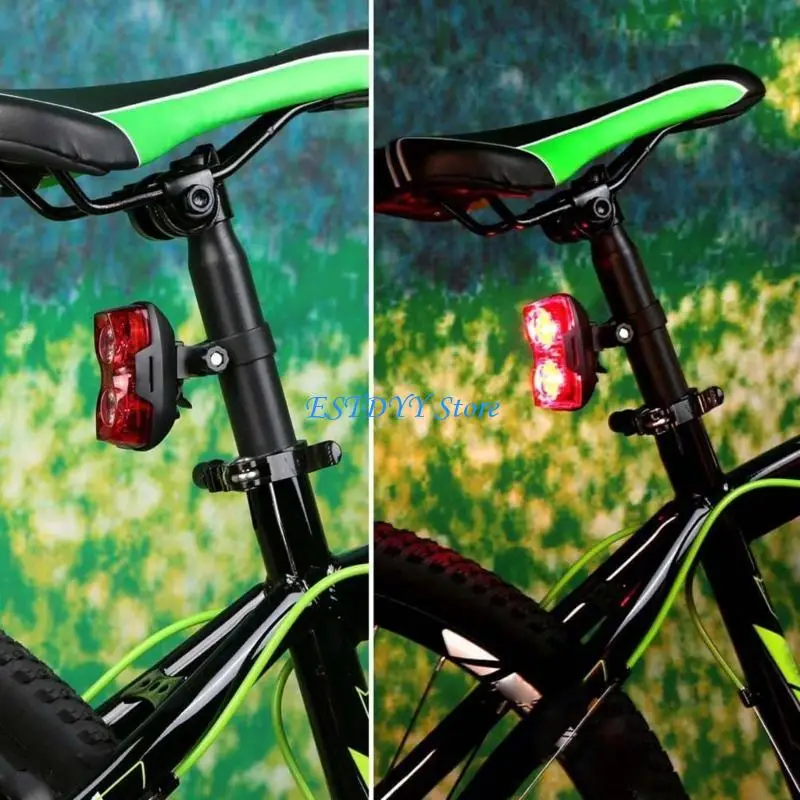 

G6DE 2 LED Bike Rear Lights 3 Modes Red Bright Safety Battery Bicycles Accessories