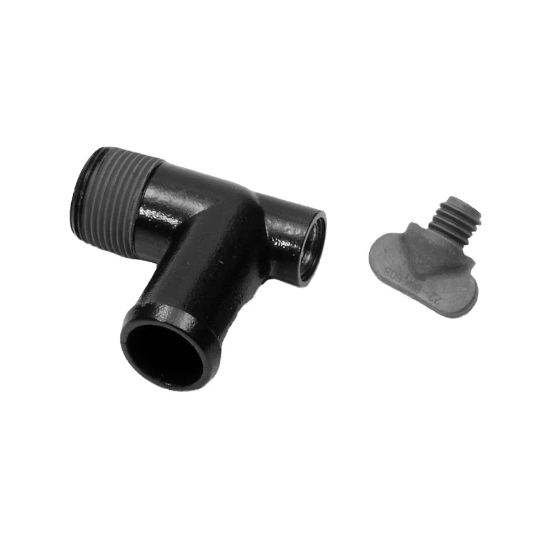 Exhaust manifold discharge plug 90 degree bend fitting 22-862210a01