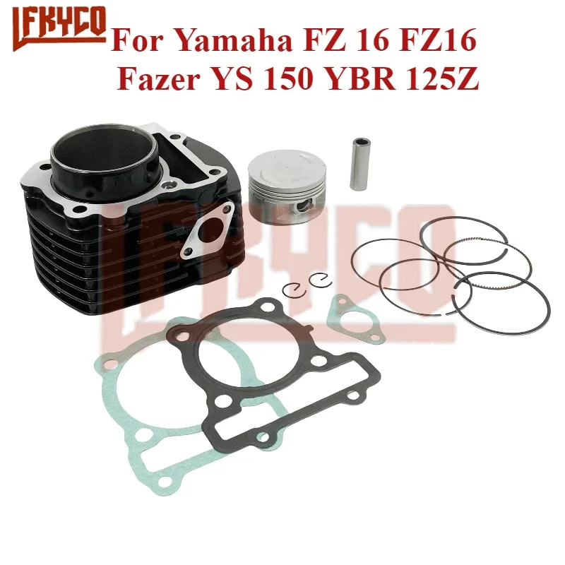 

63.5mm Motorcycle Cylinder Piston Gasket Kit for Yamaha FZ 16 FZ16 Fazer YS 150 YBR 125Z 153CC Pin 15mm Motorbike Engine Parts