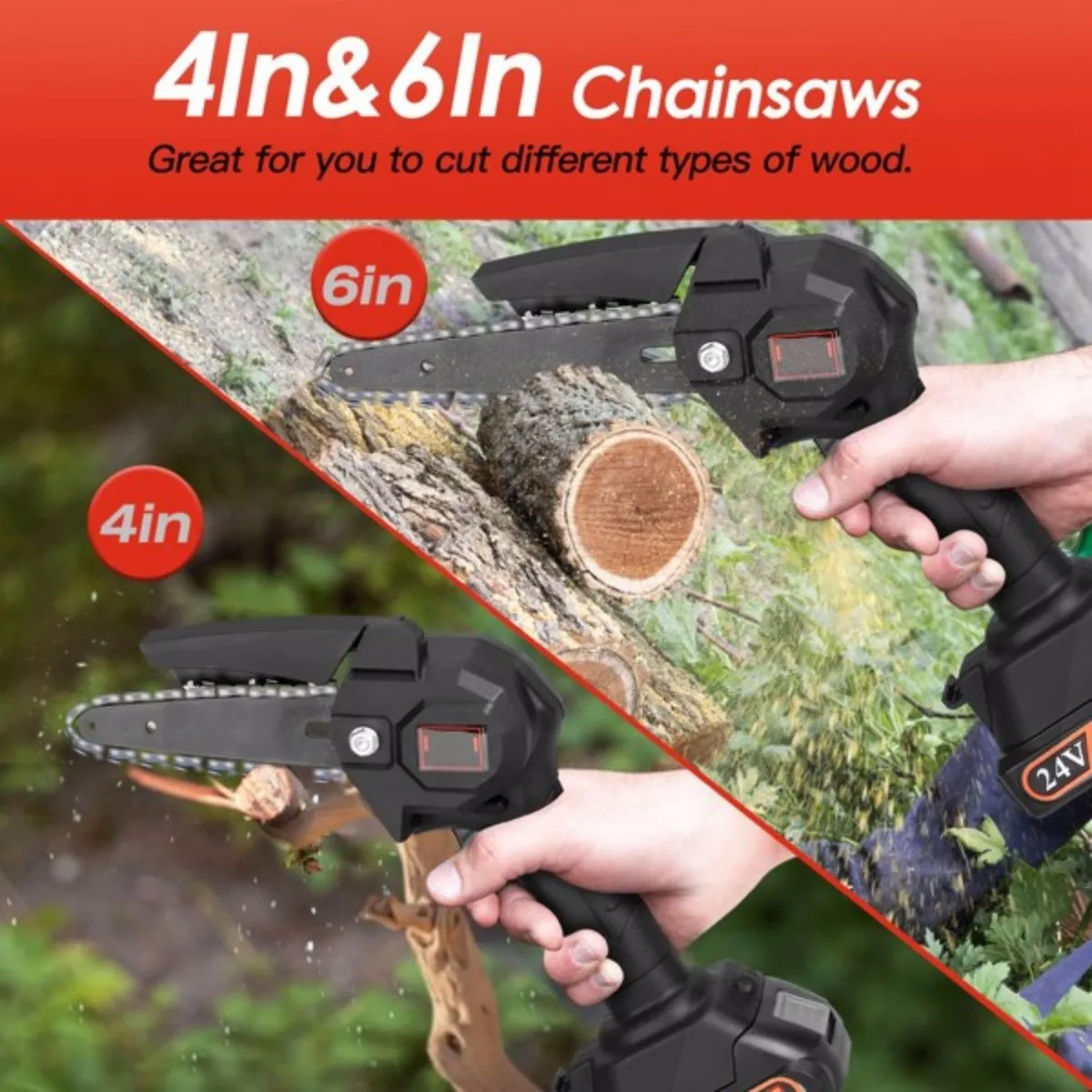 2-in-1 Cordless Pole Saw Brushless Mini Chainsaw Cordless with Pole 21500mAh Batteries Powered Pole Saws for Tree Trimming