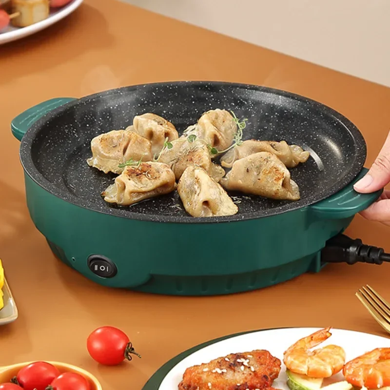 Elektryczny MultiCooker patelnia elektryczna 220V Househould grill smażony stek rybny omlet patelnia Non-stick urządzenie do gotowania