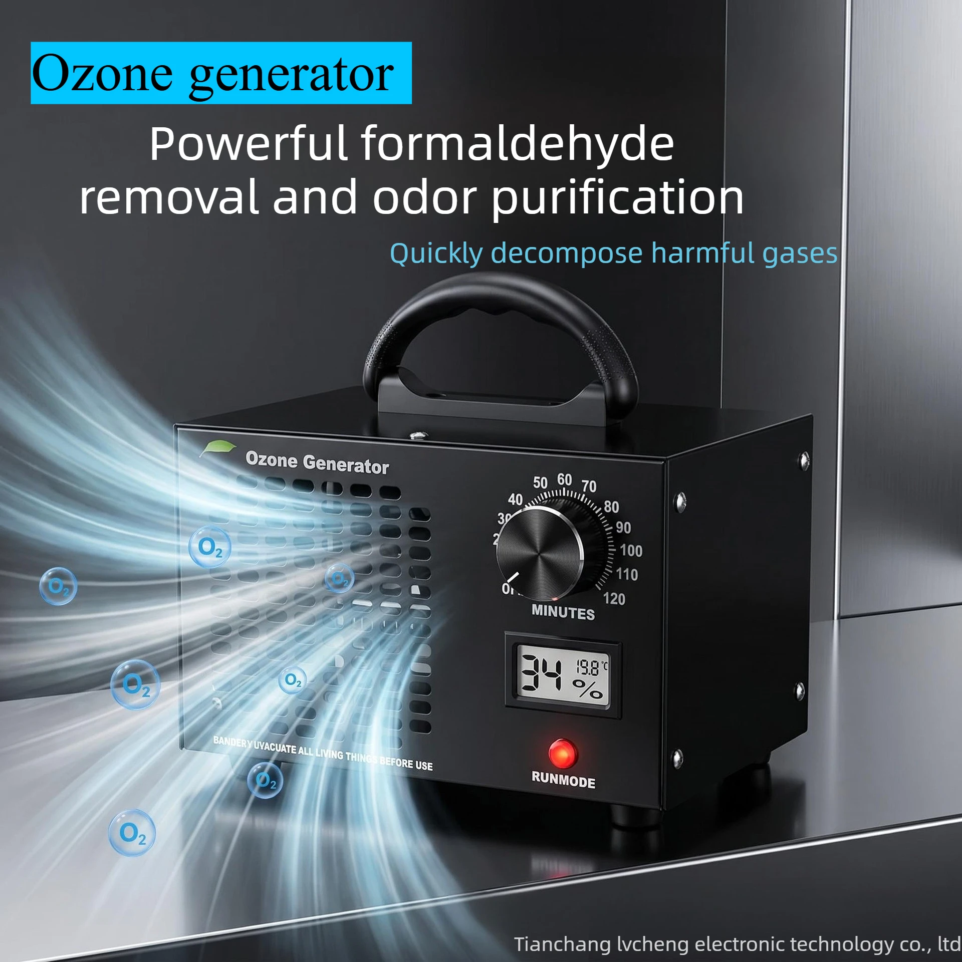 Household Ozone Generator for Air, Odor Removal, Formaldehyde Elimination, Air Purifier for Pet Odor Removal and Deodorization