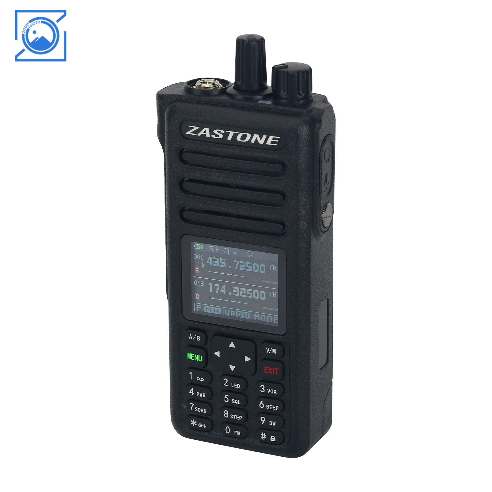 ZASTONE M9 Portable 10W High Power 8 Frequency Band Handheld Walkie Talkie 2xPTT Support CN/EN Switch