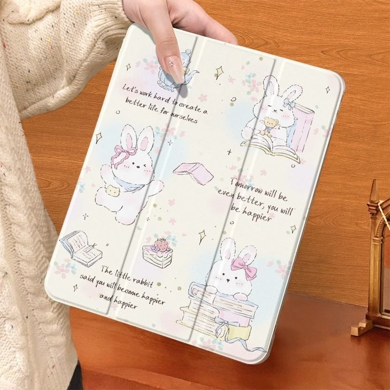 Чехол Funda Аксессуары для Samsung Tab S7 S8 S9 11 Plus S10 S9 12,4-дюймовый пенал для Tab S10 FE Plus 13,1-дюймовый милый кролик Чехол Funda Аксессуары для Samsung Tab S7 S8 S9 11 Plus S10 S9 12,4-дюймовый пенал для Tab S10 FE Plus 13,1-дюймовый милый кролик
