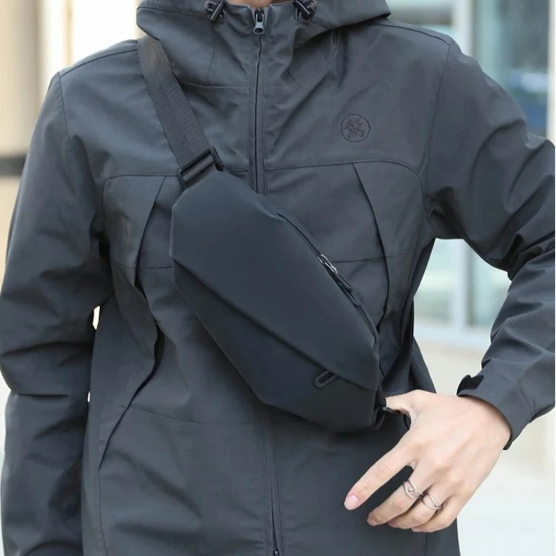 

Мужская минималистичная поясная сумка для бега на открытом воздухе, мужская водонепроницаемая поясная сумка, стильная поясная сумка через плечо для мужчин