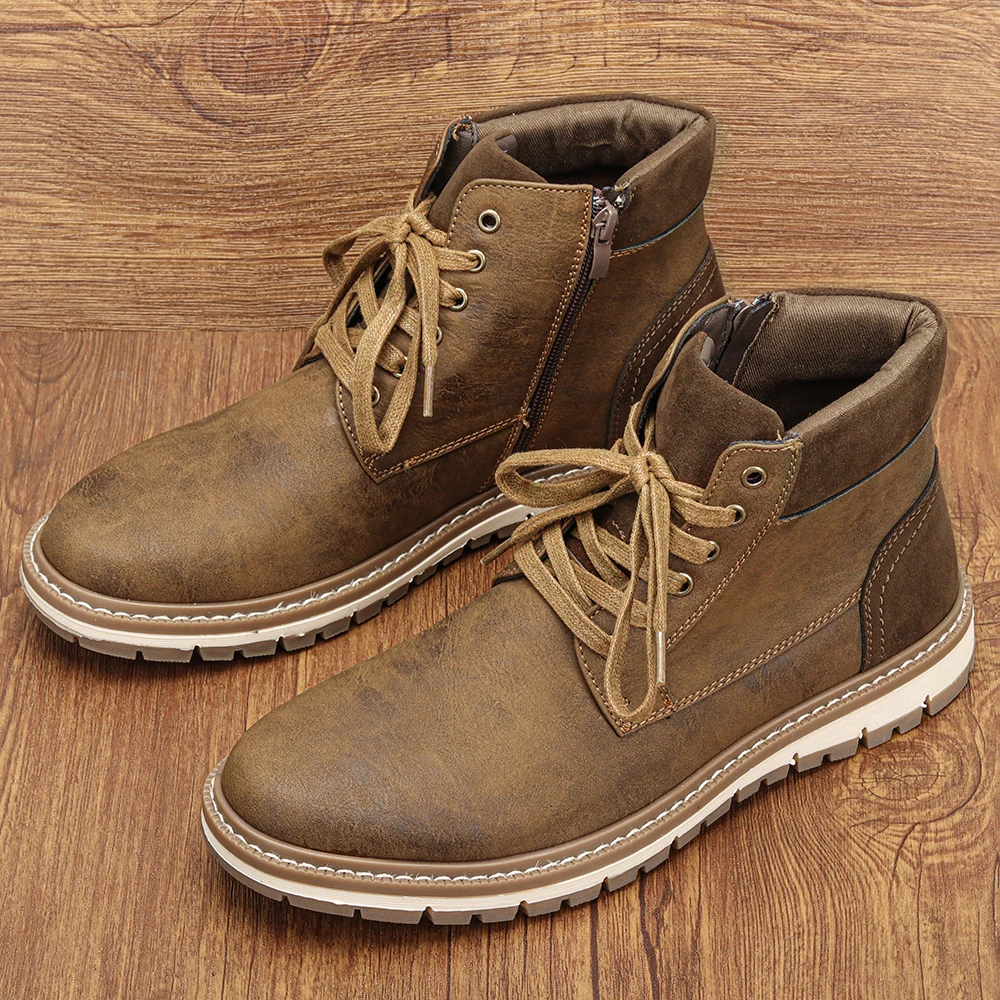 Herrenstiefel, Stiefeletten, Stiefel im Street-Style, Herrenstiefel, Freizeitstiefel, Gummisohle, Polyesterfutter. – Detail 7