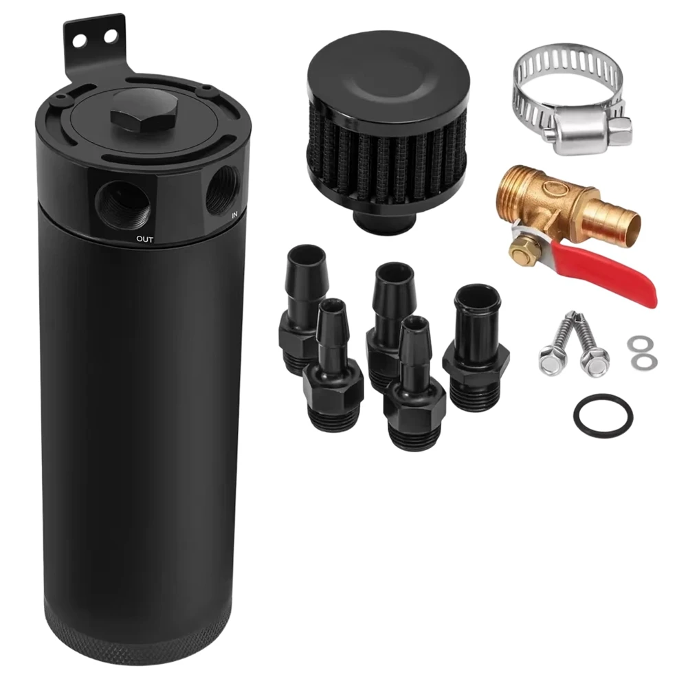 

Эффективный универсальный алюминиевый маслоуловитель (750 мл) с 2 портами, перегородками, дыхательным фильтром и сливным клапаном