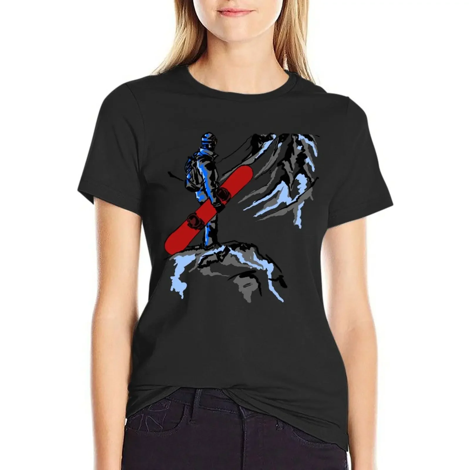 

Snowboarding T-Shirt quick-drying aesthetic clothes vintage Women clothes