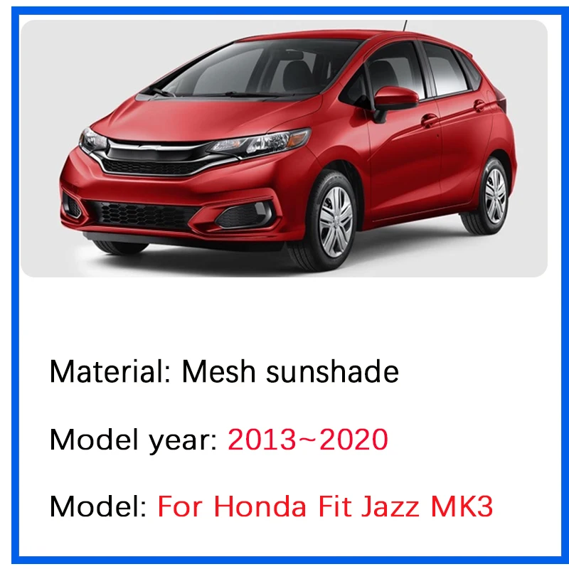 For Honda Fit Jazz MK3 2013-2020 Sun Shade Windshield Window Visor Breathable Mesh Anti-mosquito Privacy Screen Car Accessories